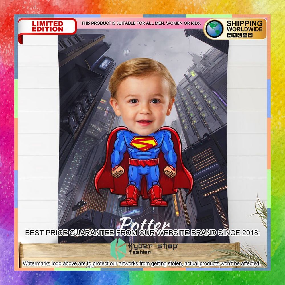 Custom Photo Fighting Super Boy Blanket 6 custom photo fighting super boy blanket 2 176