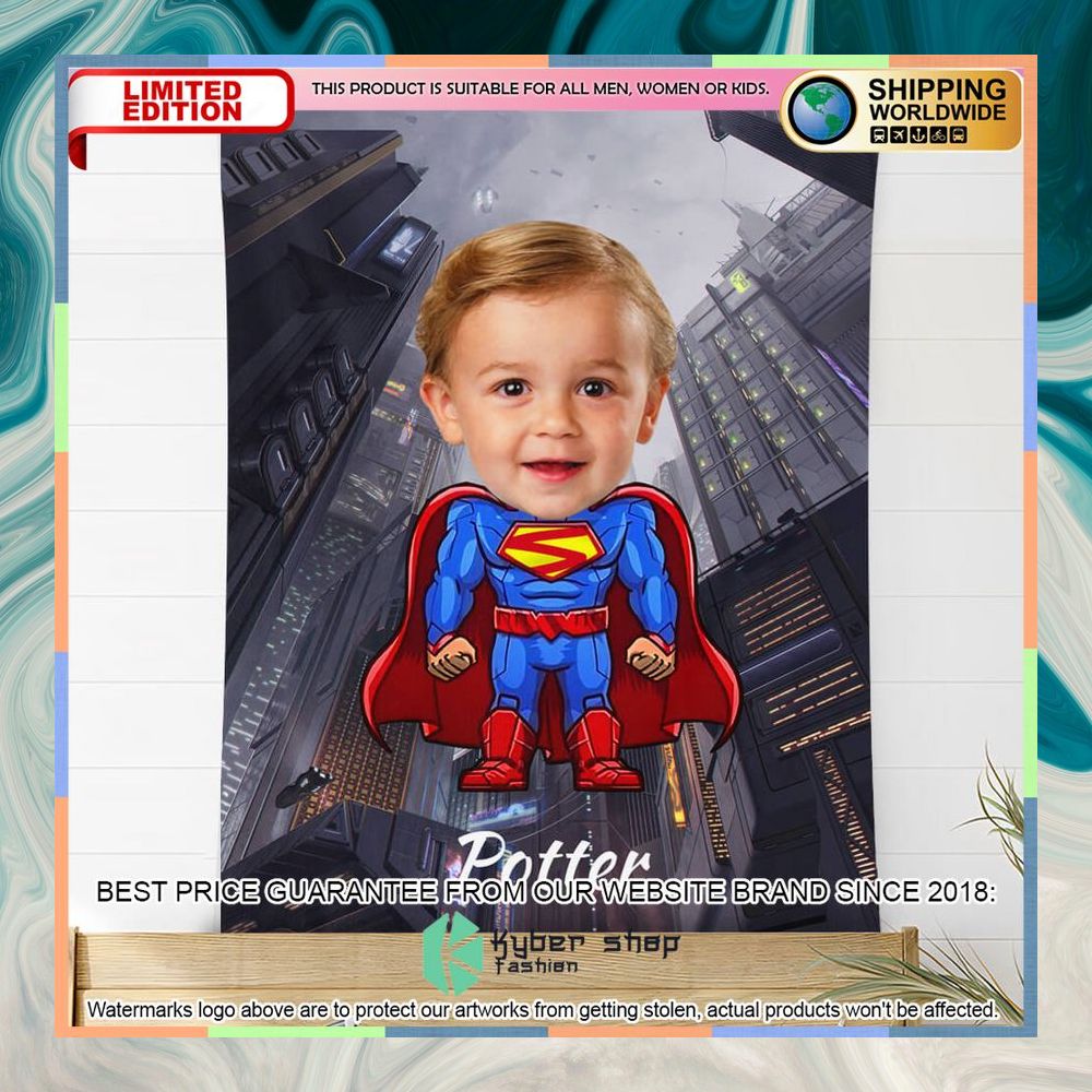 Custom Photo Fighting Super Boy Blanket 4 custom photo fighting super boy blanket 2 636