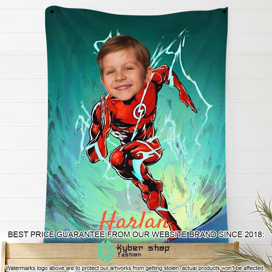 custom photo flashman running fast blanket 2 764