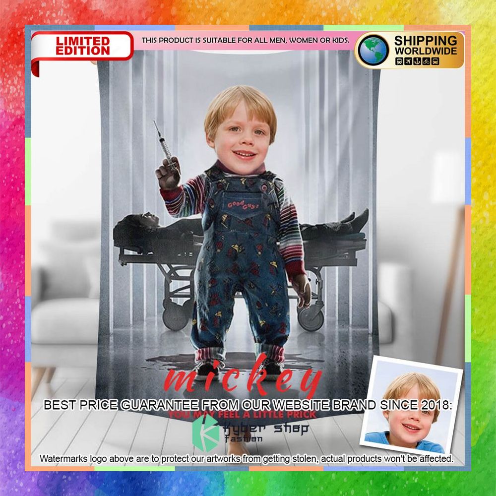 Custom Photo Halloween Chucky Doll Blanket 5 custom photo halloween chucky doll blanket 1 379