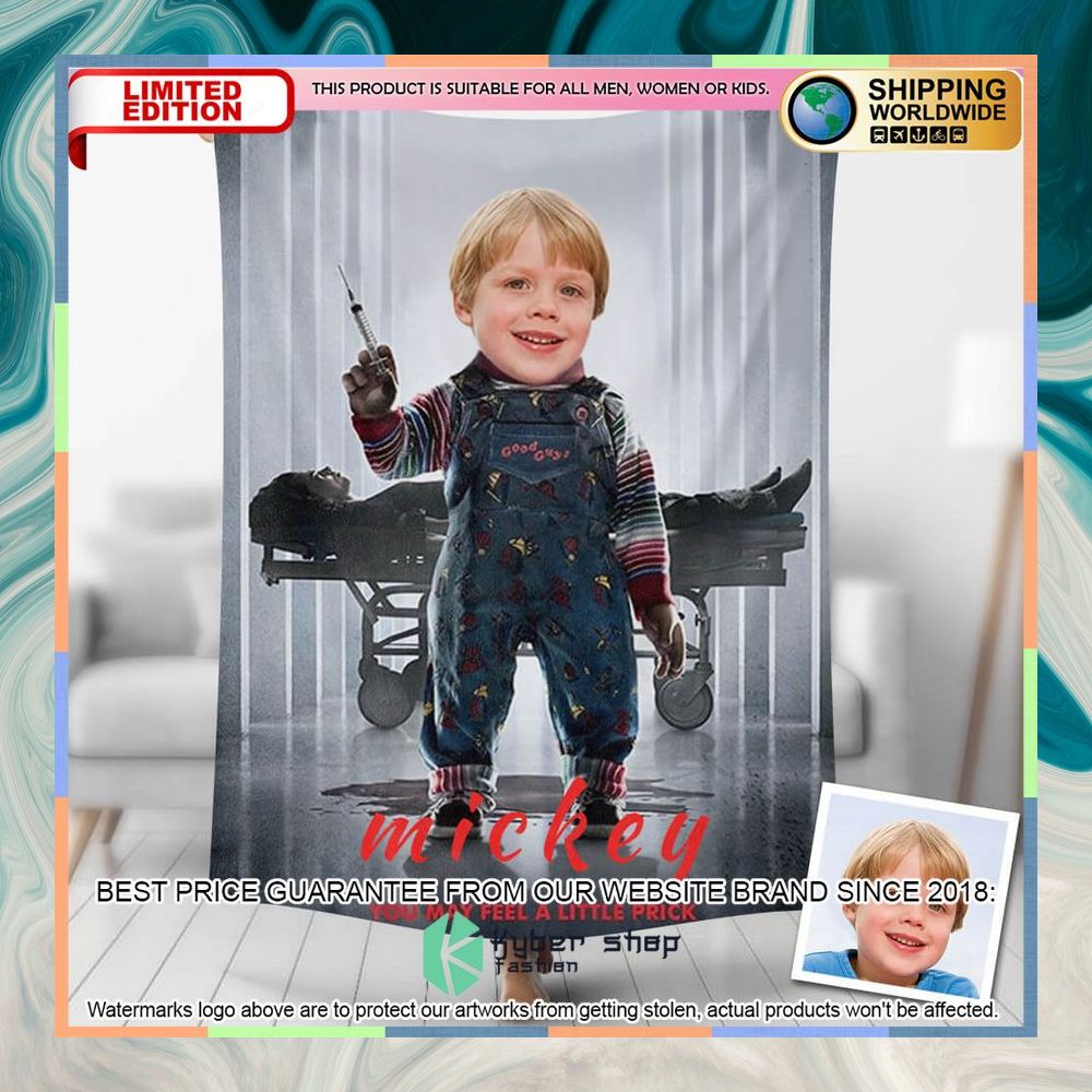 Custom Photo Halloween Chucky Doll Blanket 3 custom photo halloween chucky doll blanket 1 627