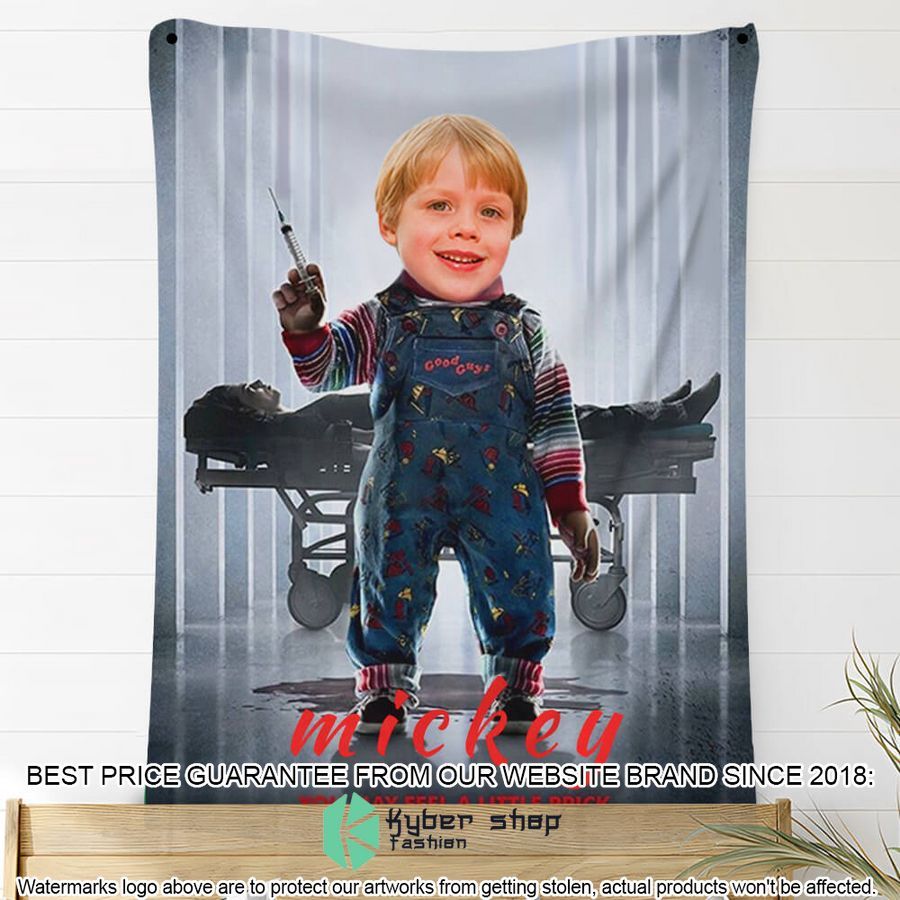 custom photo halloween chucky doll blanket 2 438