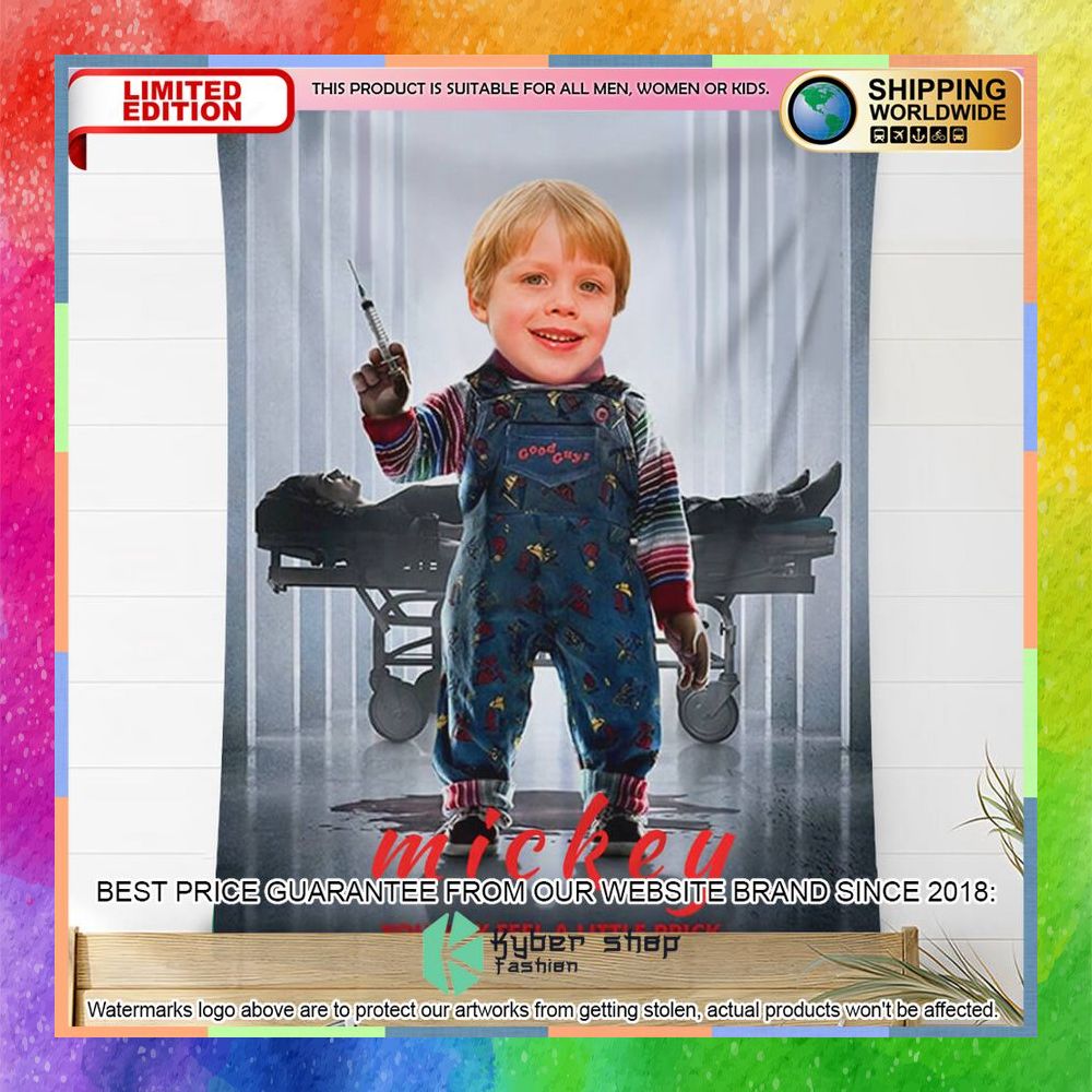 Custom Photo Halloween Chucky Doll Blanket 6 custom photo halloween chucky doll blanket 2 803