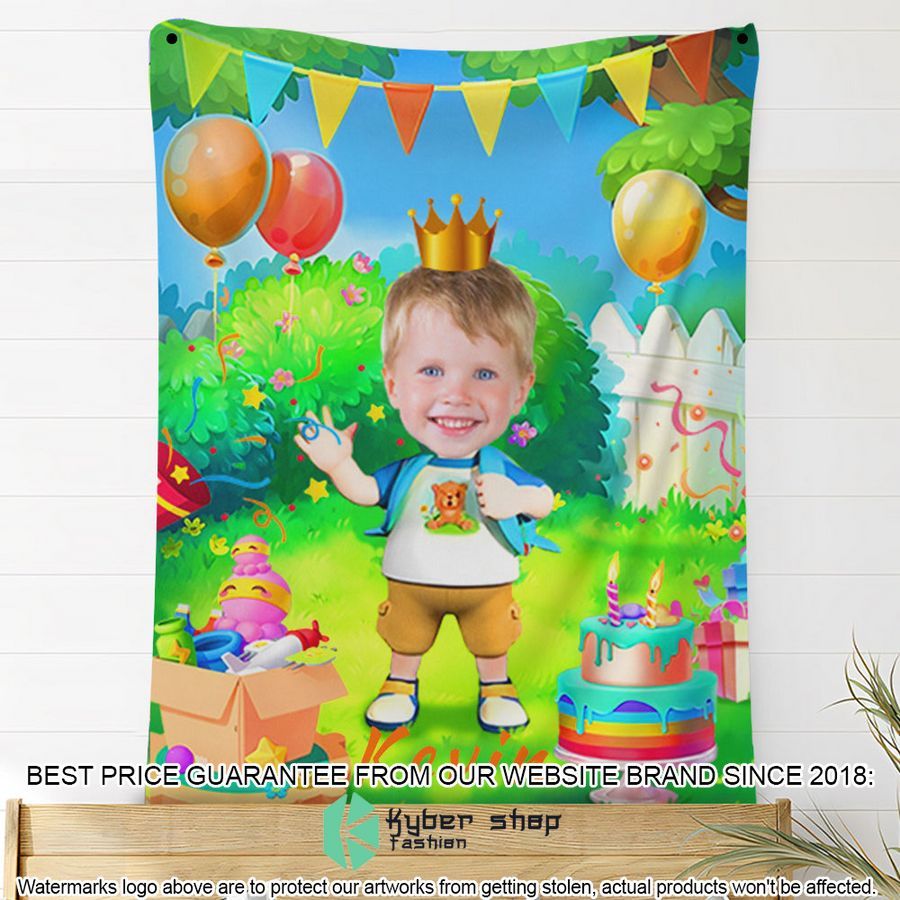 custom photo happy birthday cocomelon blanket 2 354