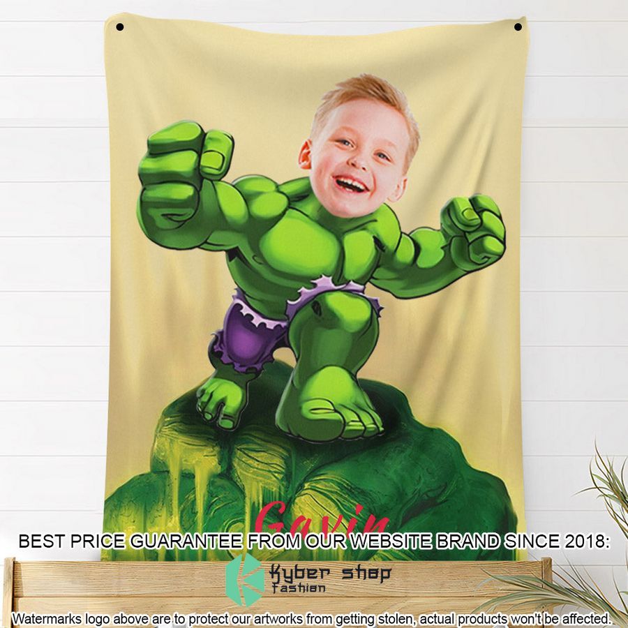 custom photo incredible hulk blanket 2 754