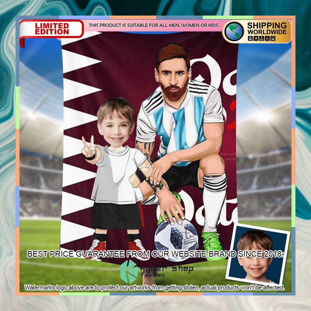 Custom Photo Messi Argentina FIFA Blanket 3 custom photo messi argentina fifa blanket 1 856