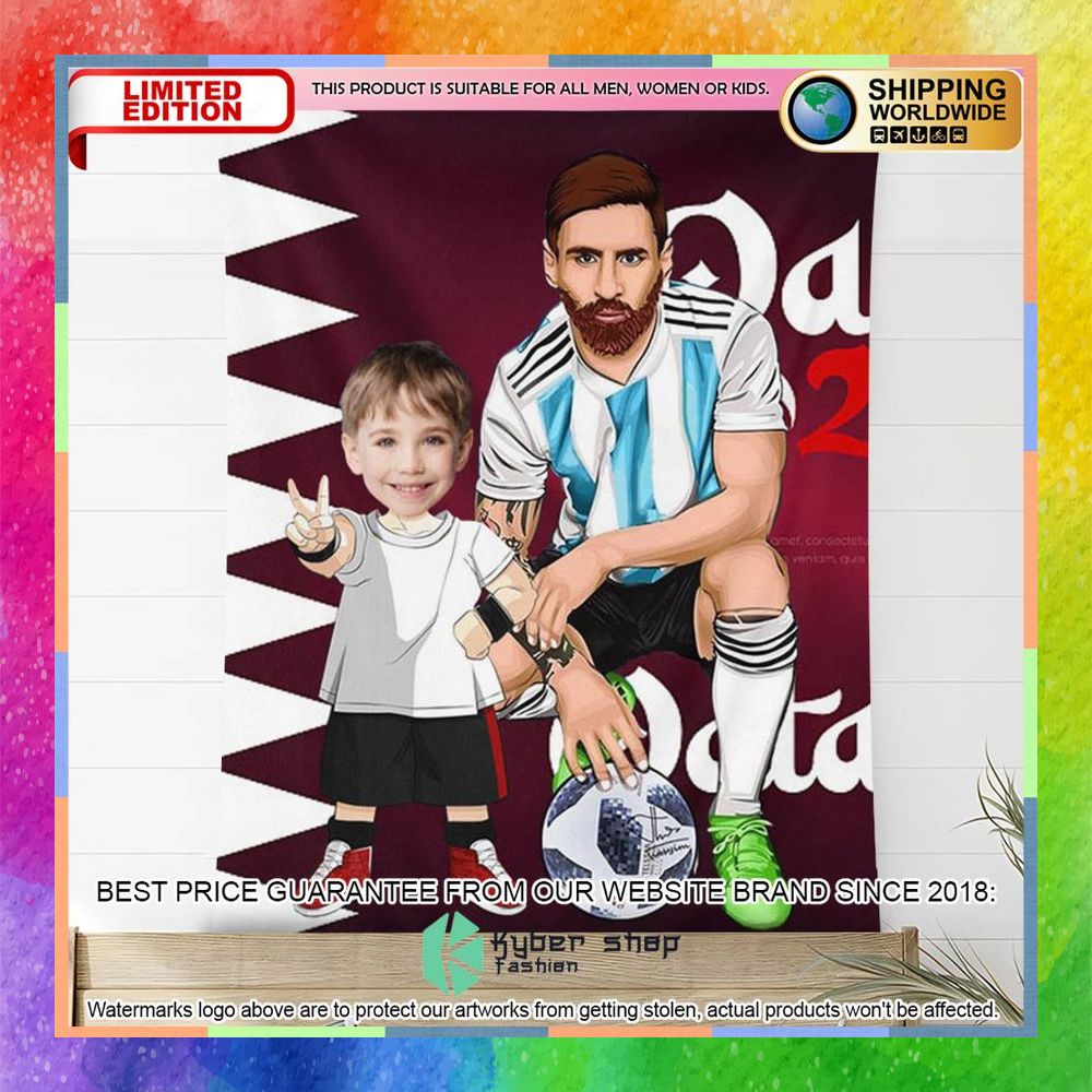 Custom Photo Messi Argentina FIFA Blanket 6 custom photo messi argentina fifa blanket 2 895