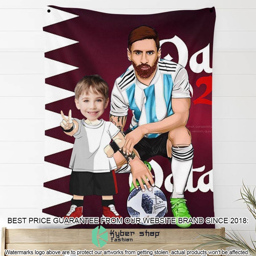 custom photo messi argentina fifa blanket 2 984