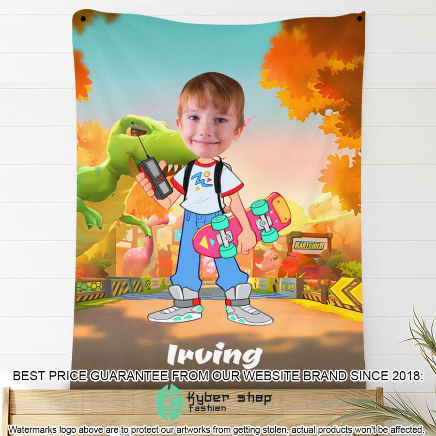 custom photo phone boy with board blanket 2 66