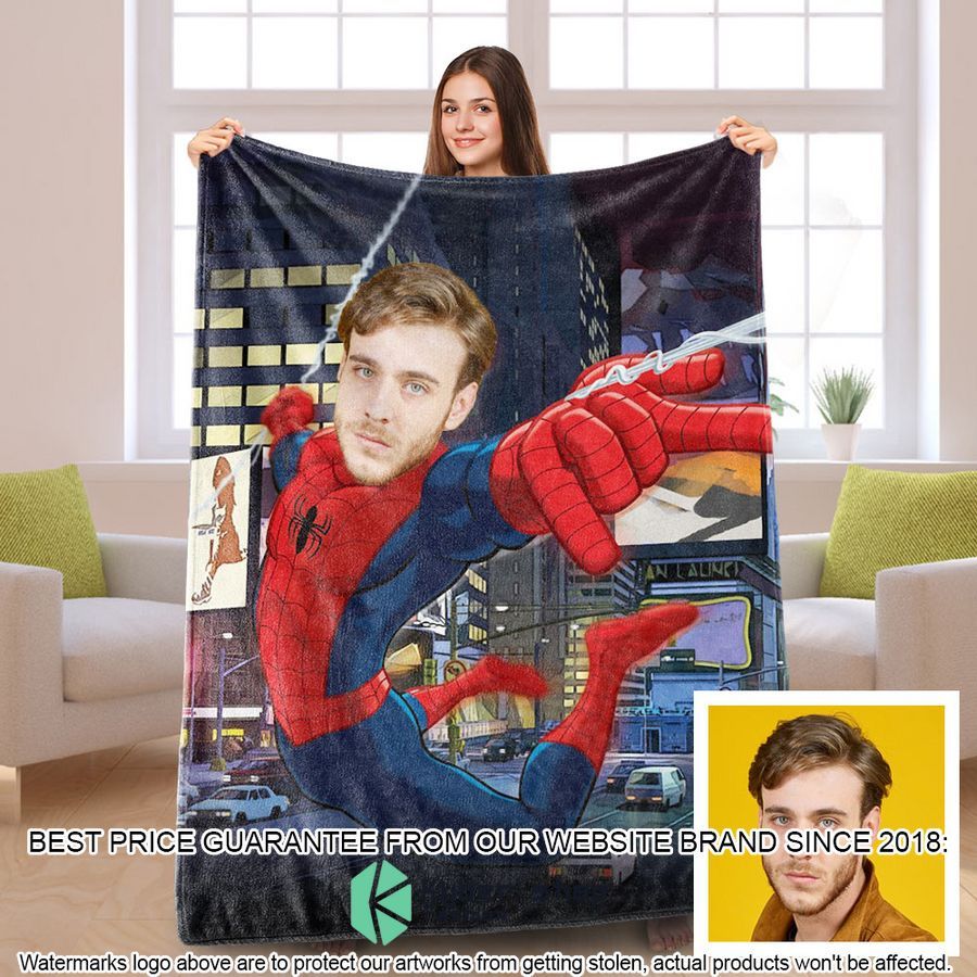 Custom Photo Spider Man city Blanket 3 custom photo spider man city blanket 3 45