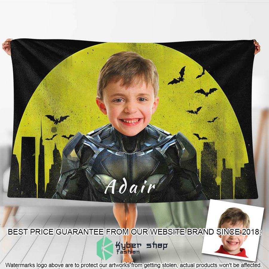 custom photo superhero half batman blanket 1 965