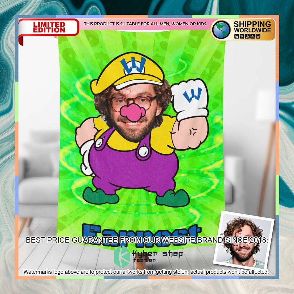 Custom Photo Wario Blanket 6 custom photo wario blanket 2 295