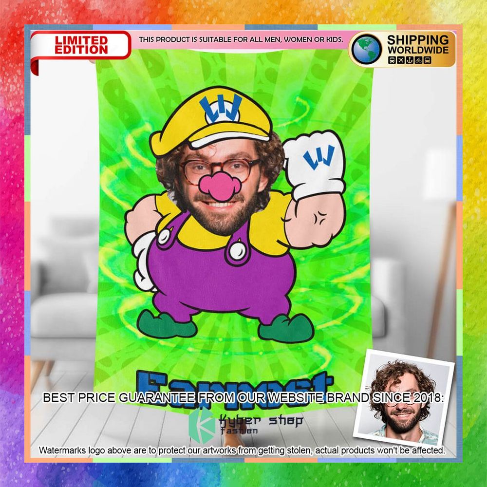 Custom Photo Wario Blanket 10 custom photo wario blanket 2 517