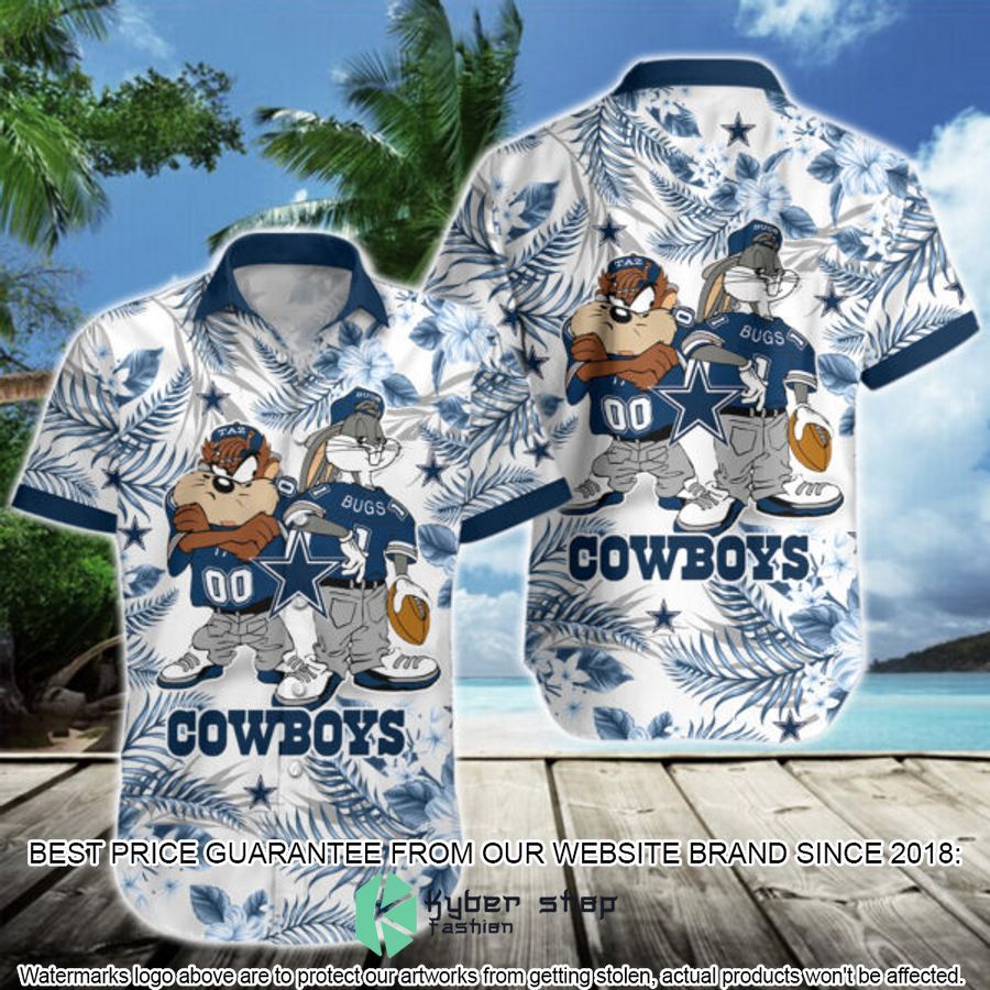 dallas cowboys bugs bunny taz nfl hawaiian shirt 1 268
