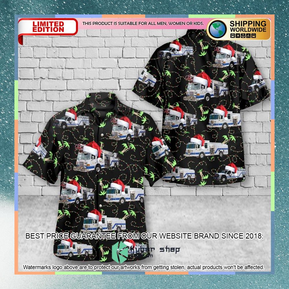 deland volusia county florida deland fire department christmas hawaiian shirt 1 824