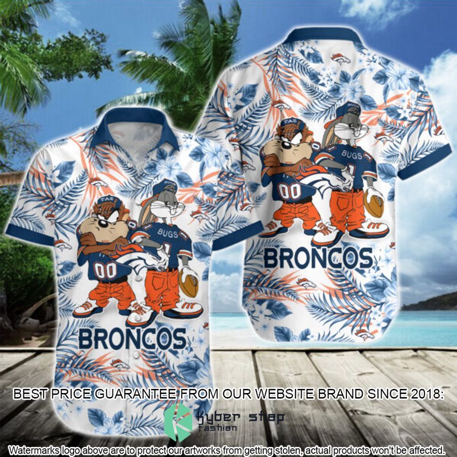 denver broncos bugs bunny taz nfl hawaiian shirt 1 119