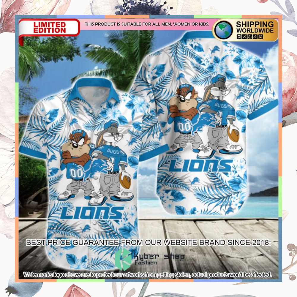 Detroit Lions Bugs Bunny Taz NFL Hawaiian Shirt 3 detroit lions bugs bunny taz nfl hawaiian shirt 1 999