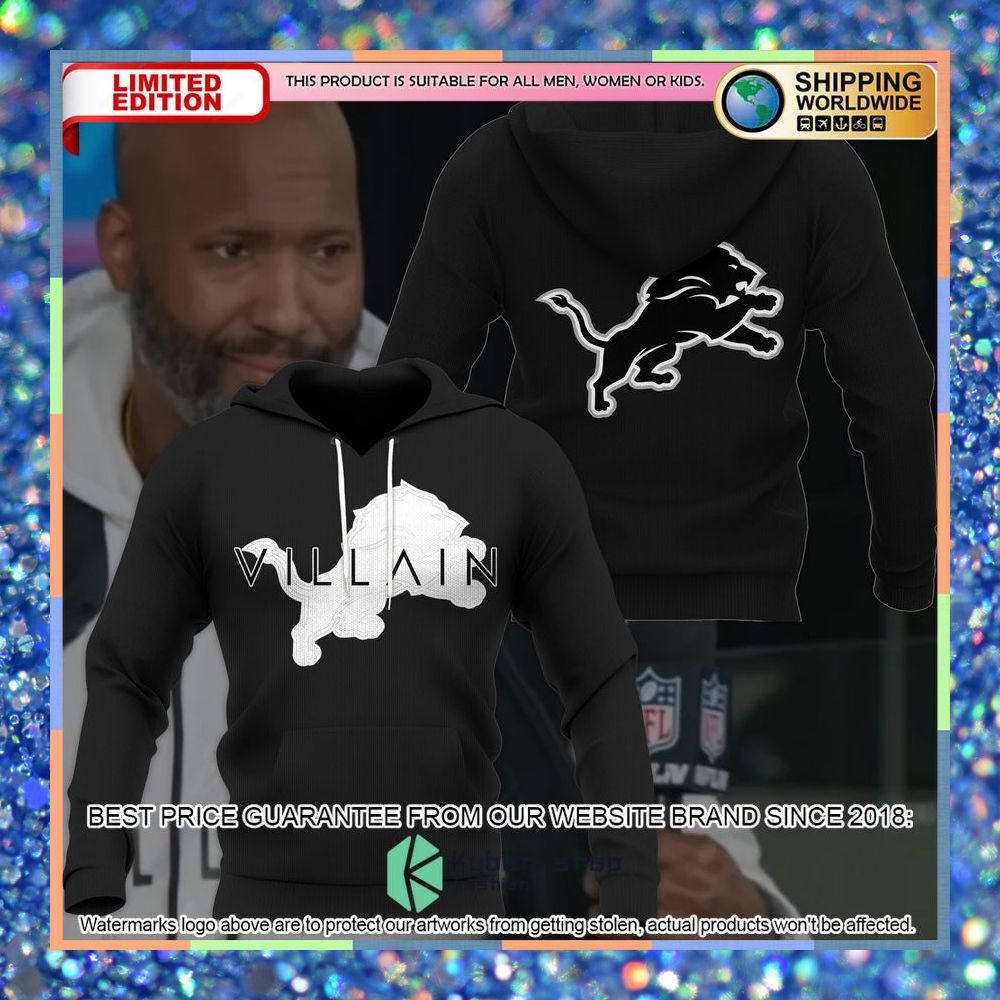 detroit lions villain black hoodie 1 687