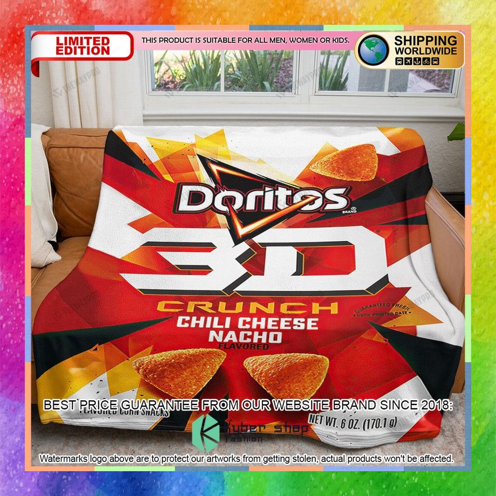 Doritos 3D Crunch Chili Cheese Nacho Soft Blanket 3 doritos 3d crunch chili cheese nacho soft blanket 1 76