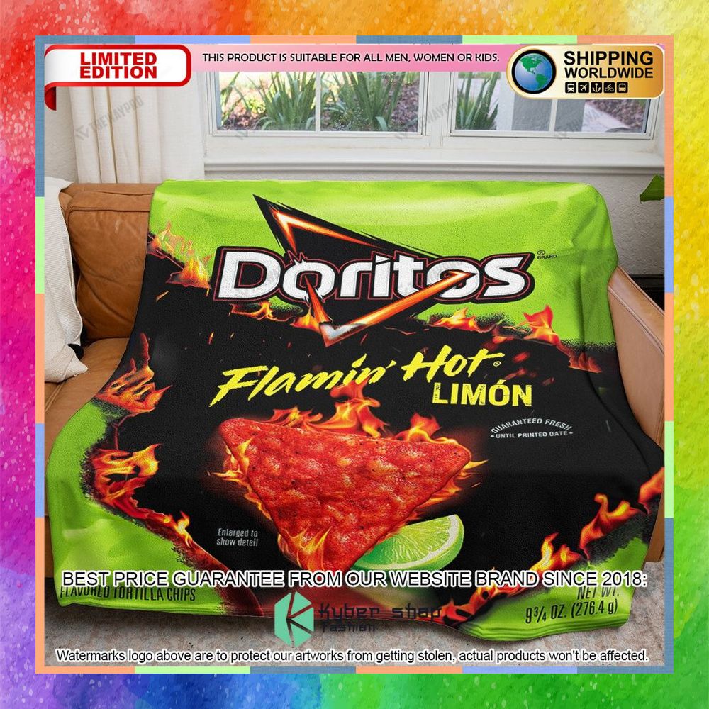 Doritos Flamin' Hot Limon Soft Blanket 3 doritos flamin hot limon soft blanket 1 973