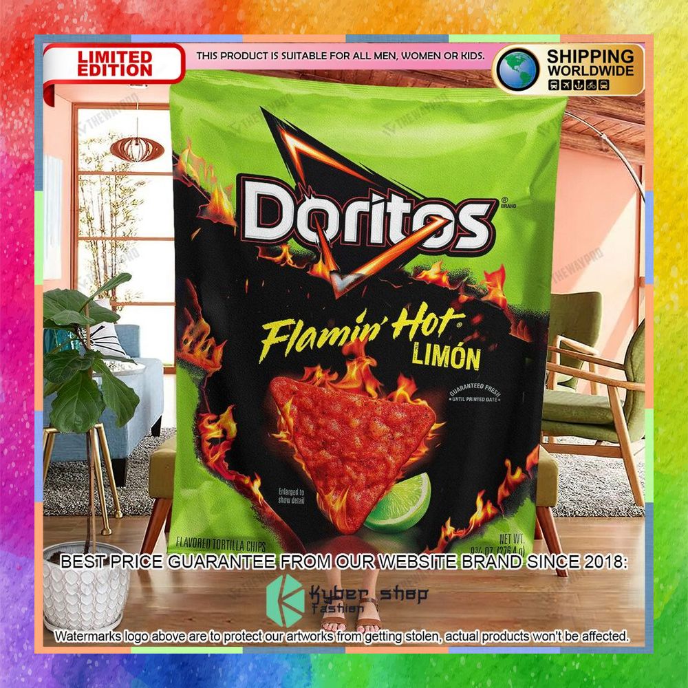 Doritos Flamin' Hot Limon Soft Blanket 4 doritos flamin hot limon soft blanket 2 133