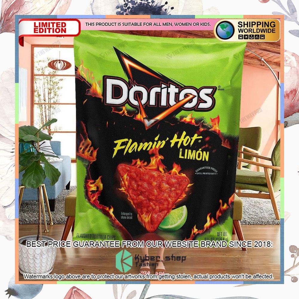 Doritos Flamin' Hot Limon Soft Blanket 6 doritos flamin hot limon soft blanket 2 739