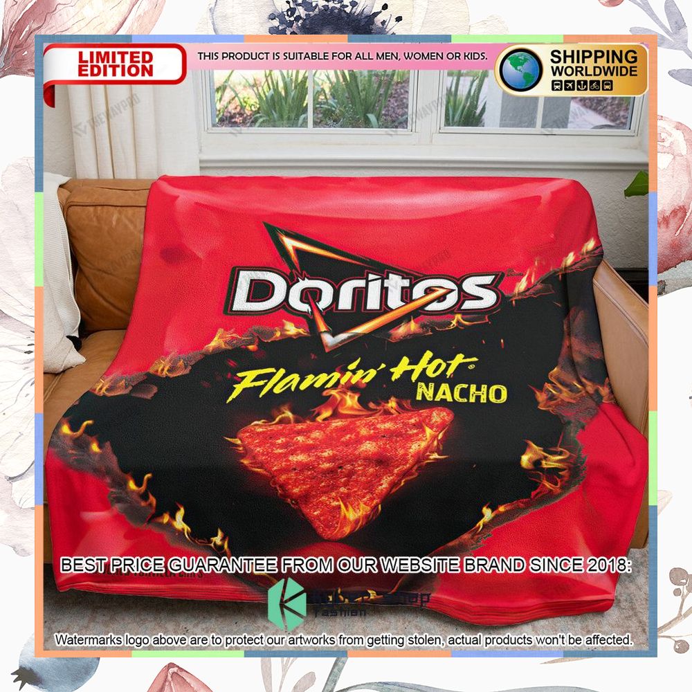 Doritos Flamin Hot Nacho Soft Blanket 5 doritos flamin hot nacho soft blanket 1 374
