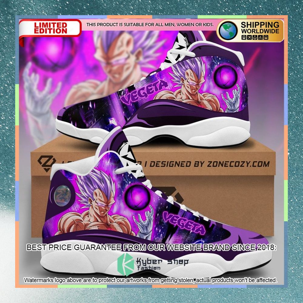 Dragon Ball Vegeta purple Air Jordan 13 Shoes 3 dragon ball vegeta purple air jordan 13 shoes 1 140