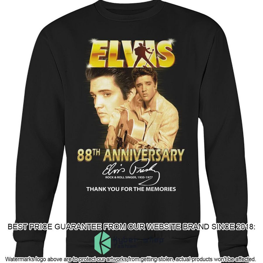 Elvis Presley 88th Anniversary Thank You For The Memories Shirt, Hoodie 3 elvis presley 88th anniversary thank you for the memories shirt hoodie 3 755