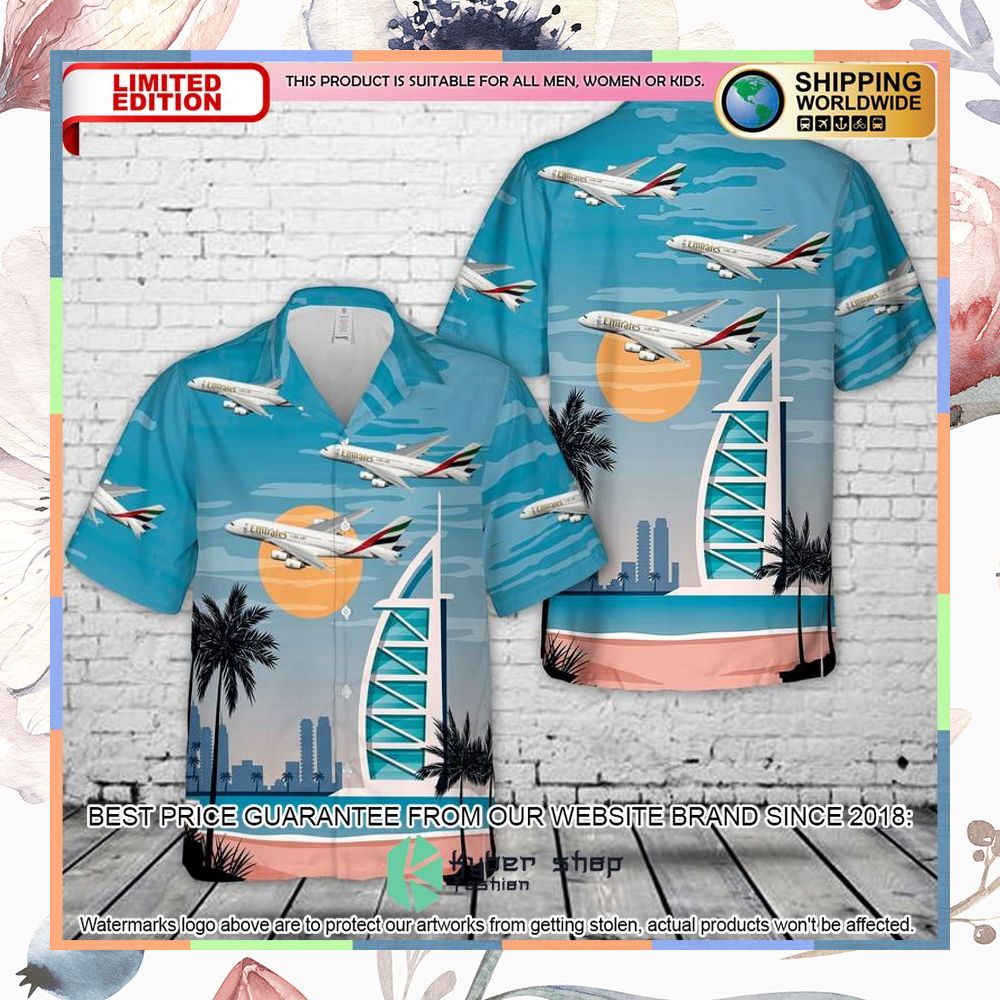 emirates airline a380 800 hawaiian shirt 1 701