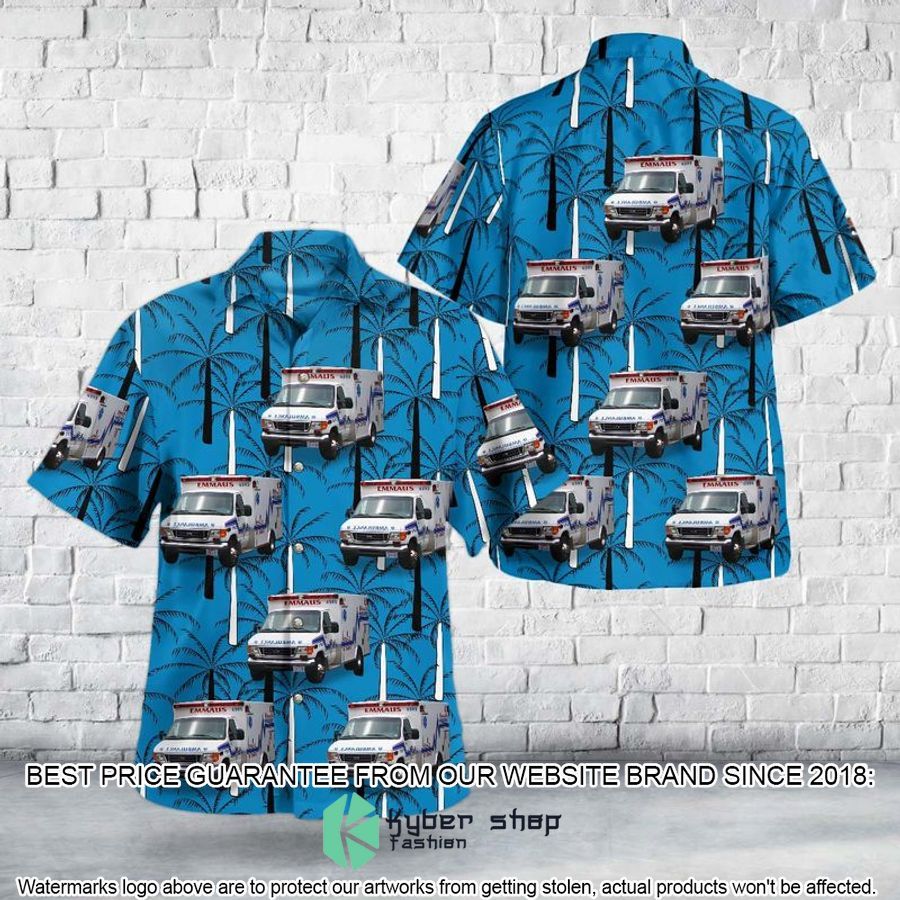 emmaus pennsylvania borough of emmaus ambulance corps hawaiian shirt 1 581