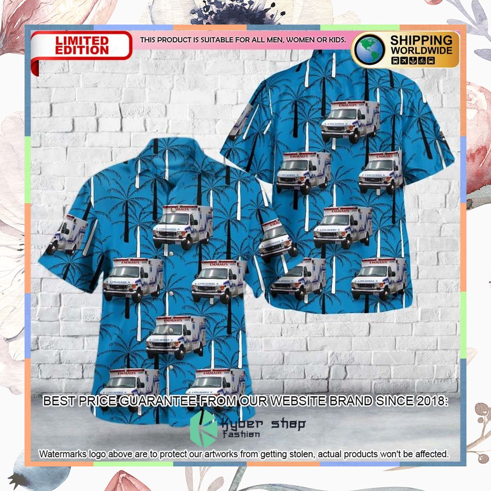 emmaus pennsylvania borough of emmaus ambulance corps hawaiian shirt 1 851