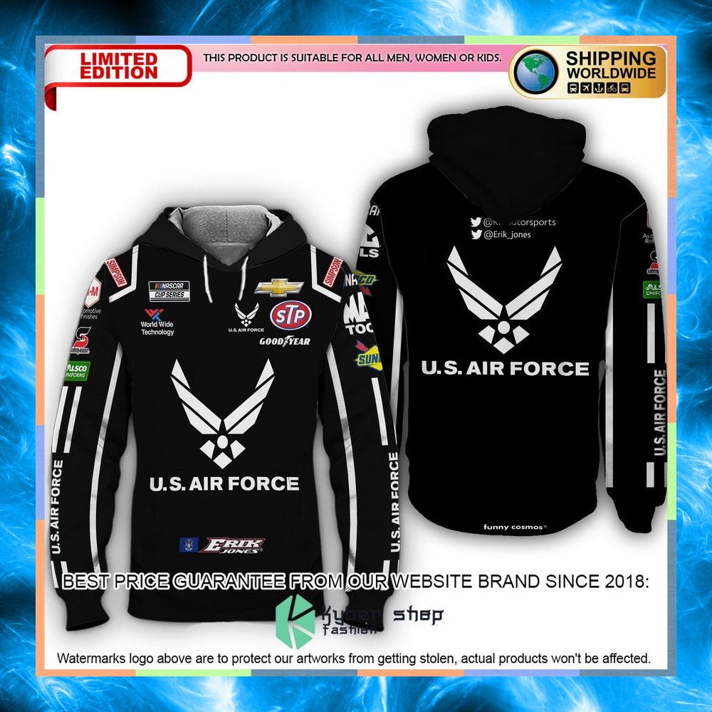 Erik Jones Nascar 2022 Us Air Force Hoodie, Sweatpant 7 erik jones nascar 2022 us air force hoodie sweatpant 2 475