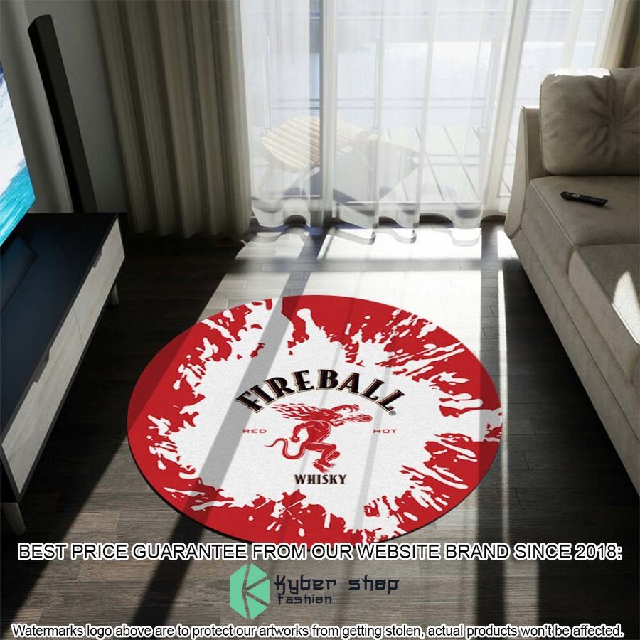 fireball whisky splash round rug 2 452