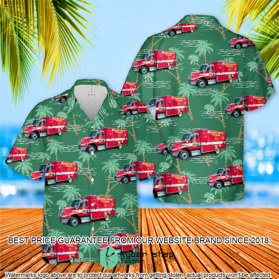 florida alachua county fire rescue ambulance ems hawaiian shirt 1 862