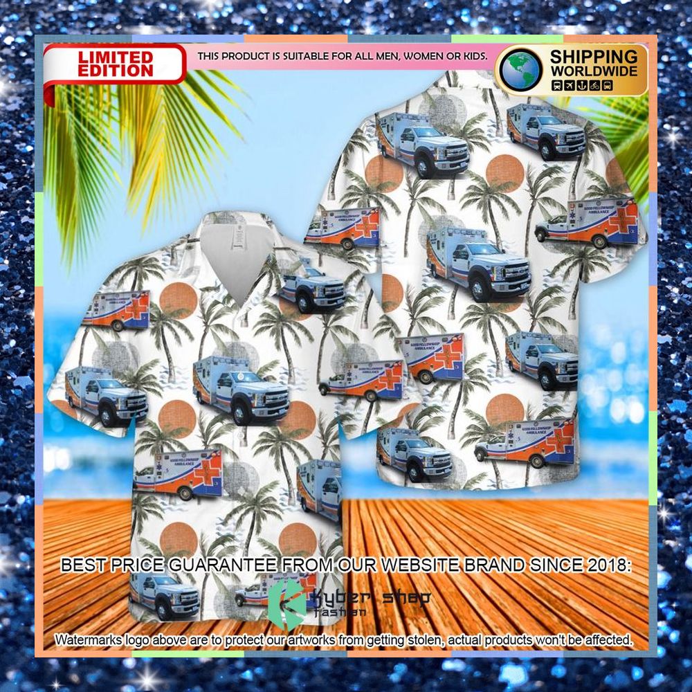 good fellowship ambulance ems hawaiian shirt 1 431