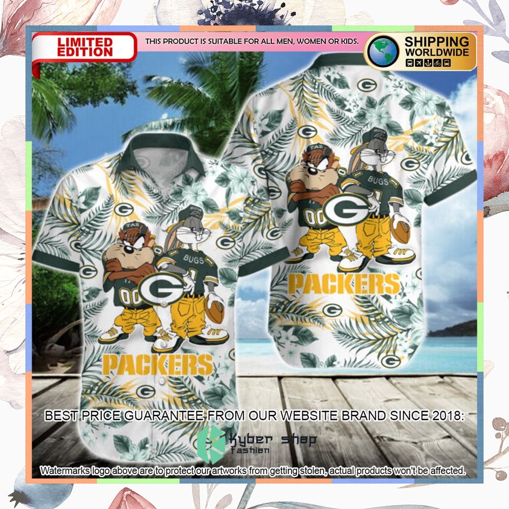 Green Bay Packers Bugs Bunny Taz NFL Hawaiian Shirt 3 green bay packers bugs bunny taz nfl hawaiian shirt 1 451