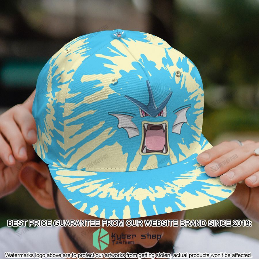 gyarados tie dye face snapback cap 2 946