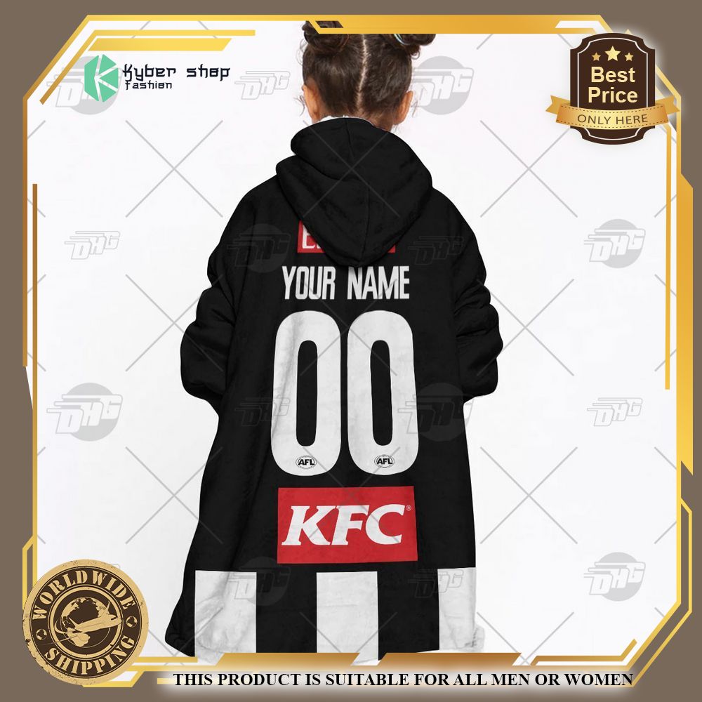 Personalized AFL Collingwood Football Club Hoodie Blanket 7 personalized afl collingwood football club hoodie blanket 7