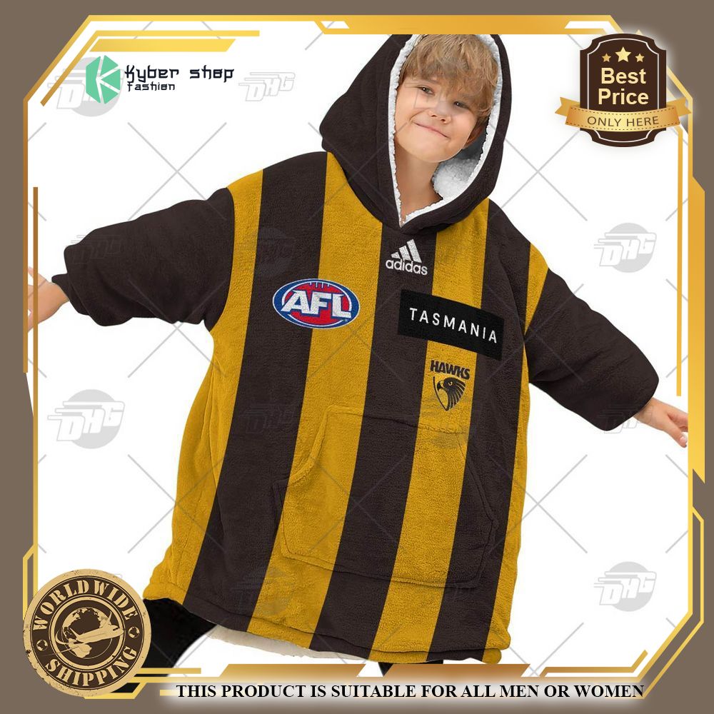 Personalized AFL Hawthorn Football Club Hoodie Blanket 6 personalized afl hawthorn football club hoodie blanket 6