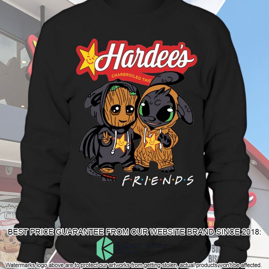 hardees friend the groot and stitch baby shirt hoodie 3 786