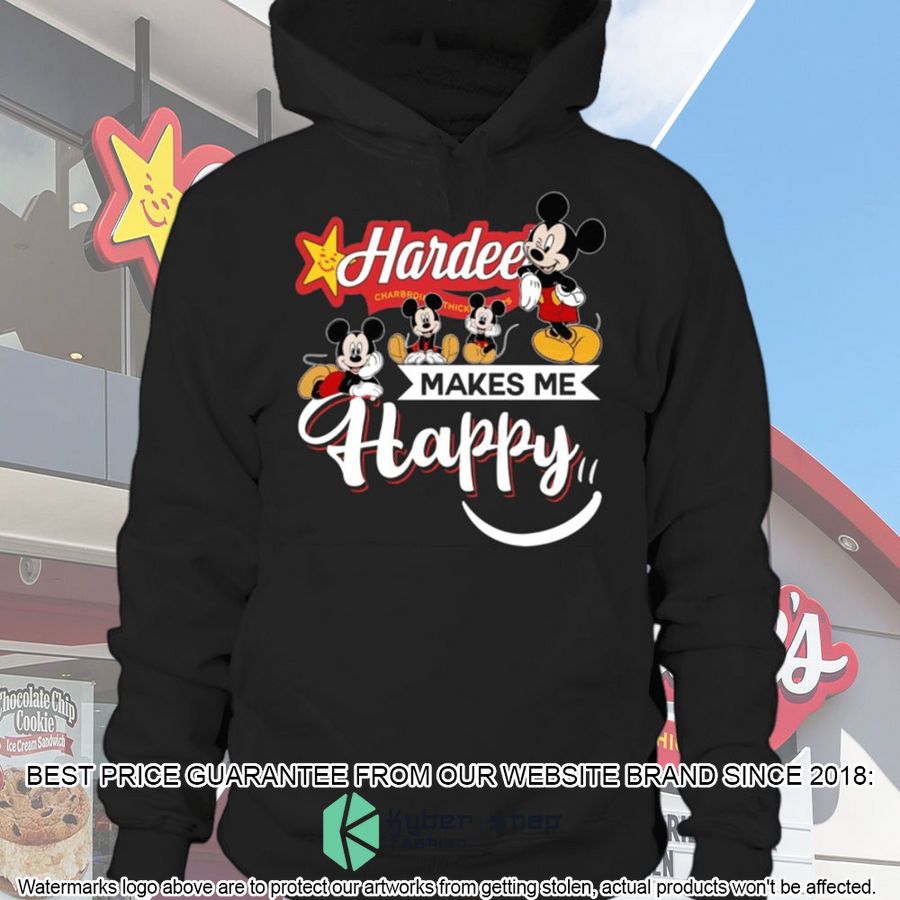 hardees make me happy mickey mouse shirt hoodie 1 309