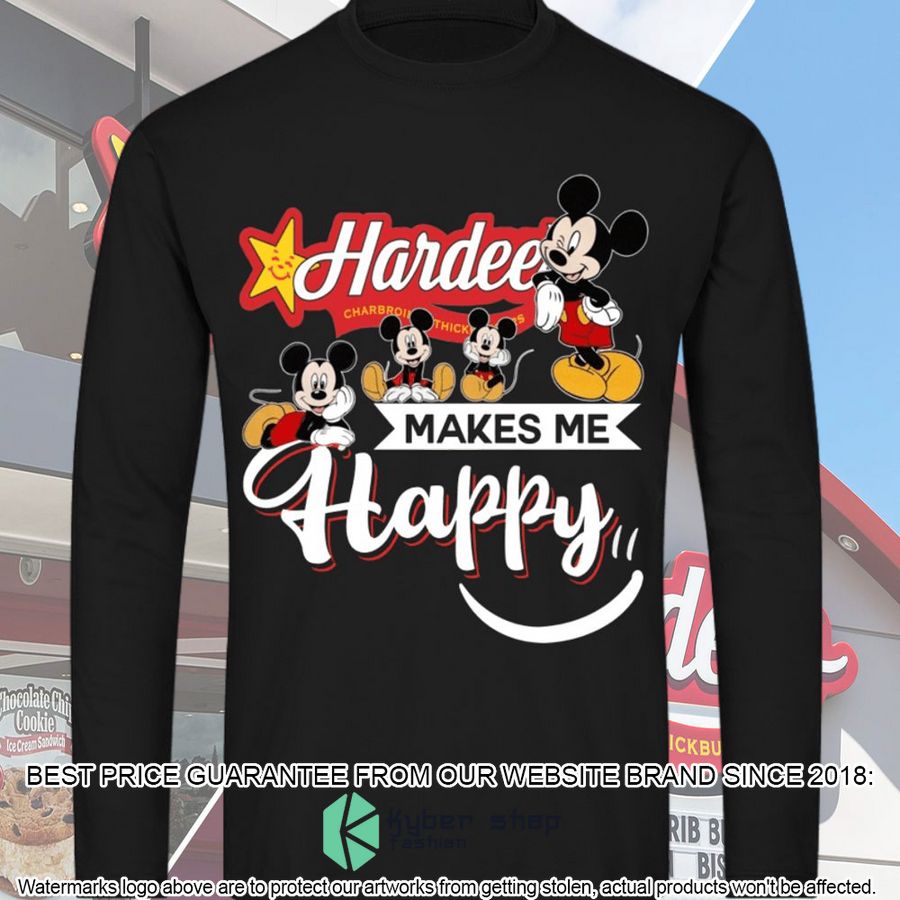 hardees make me happy mickey mouse shirt hoodie 4 924