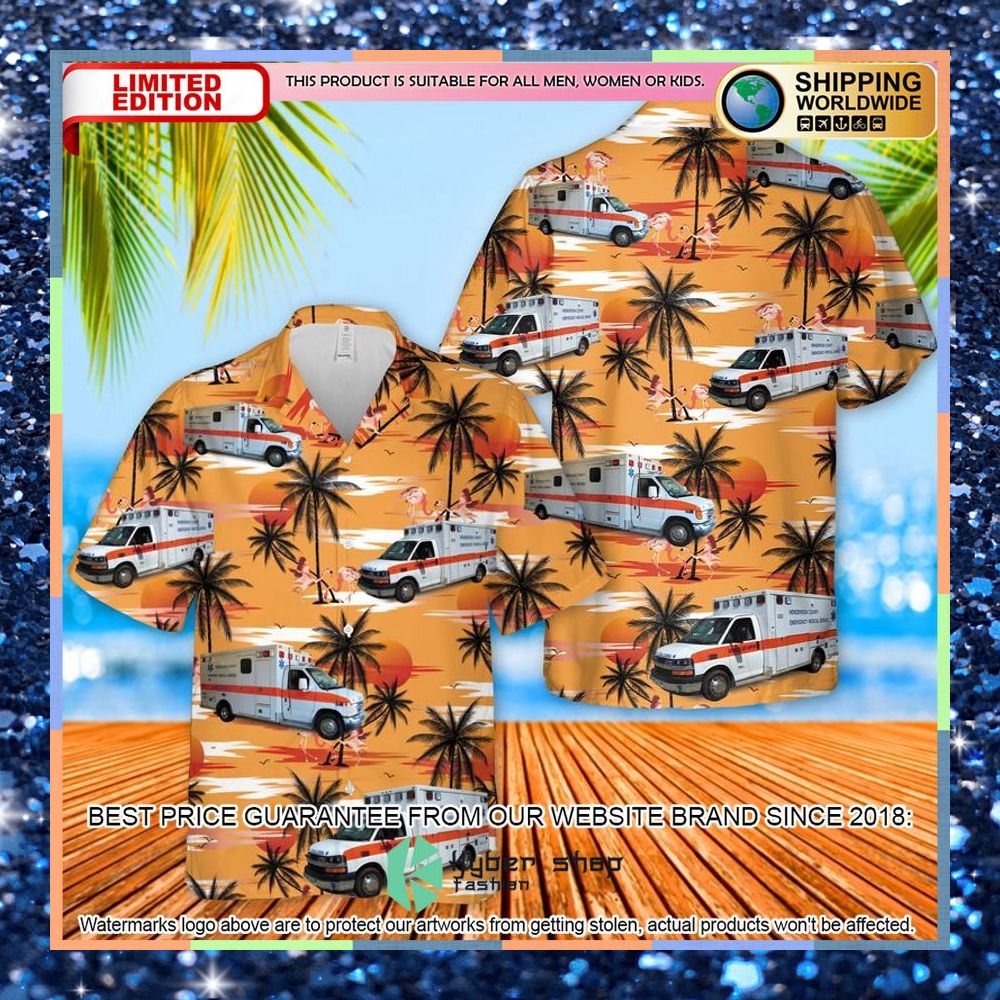 henderson county ems hawaiian shirt 1 645