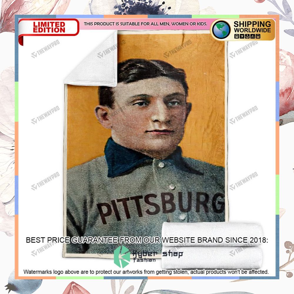 Honus Wagner 1909 1911 Baseball Card Soft Blanket 12 honus wagner 1909 1911 baseball card soft blanket 4 702