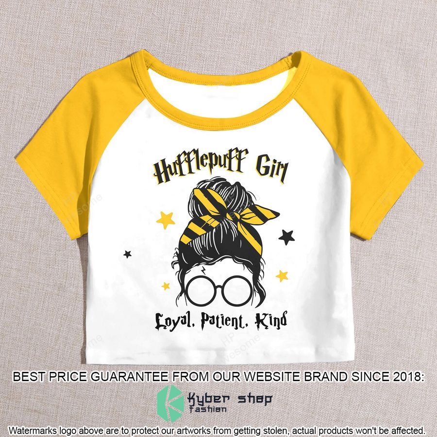 hufflepuff girl brave daring confident cropped t shirt and shorts 2 189