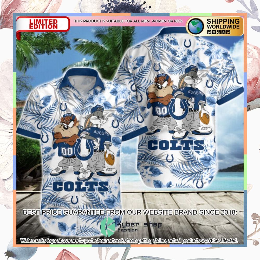Indianapolis Colts Bugs Bunny Taz NFL Hawaiian Shirt 3 indianapolis colts bugs bunny taz nfl hawaiian shirt 1 428