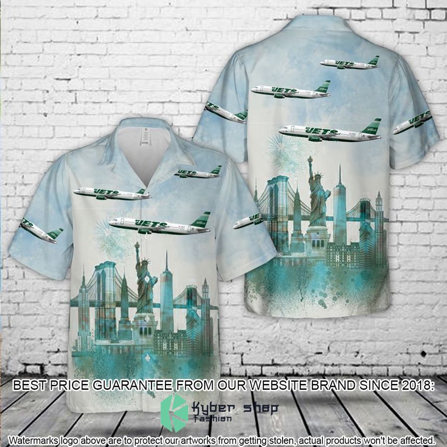 jetblue airways new york jets airbus a320 232 n746jb hawaiian shirt 1 263