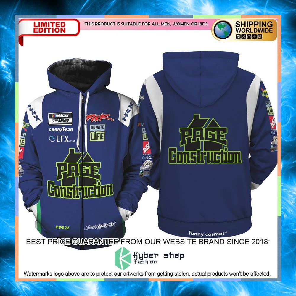 Joey Gase Nascar 2022 Page Construction Hoodie, Sweatpant 12 joey gase nascar 2022 page construction hoodie sweatpant 6 907