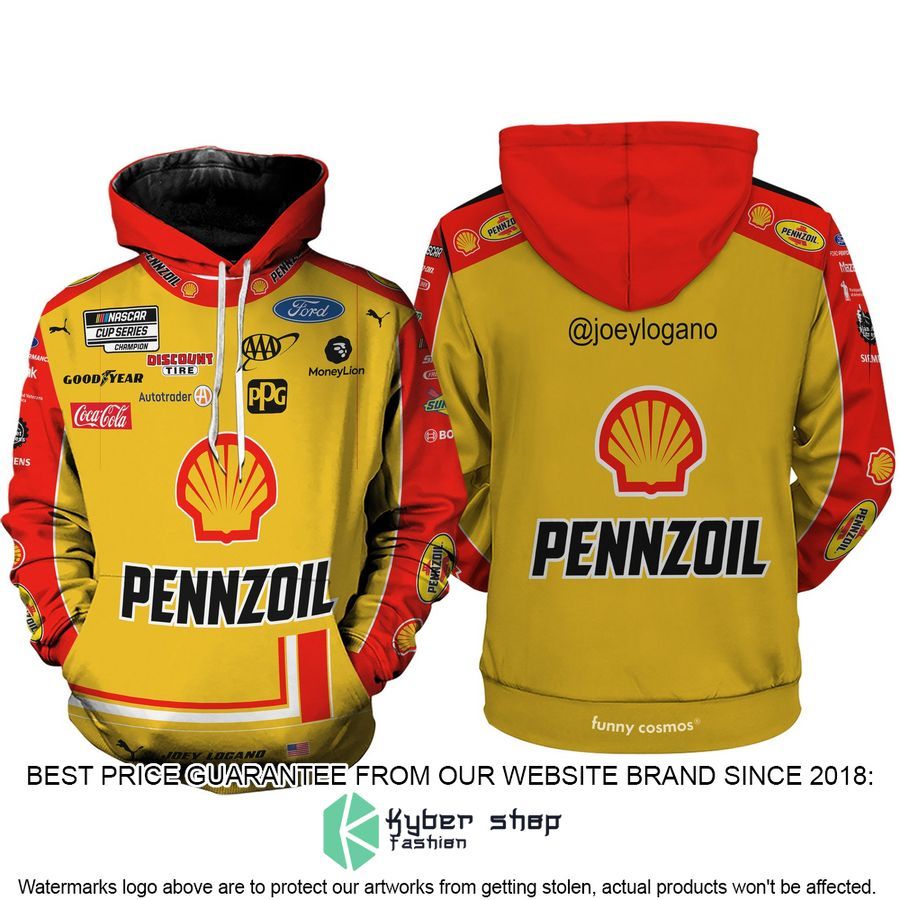 joey logano nascar 2022 pennzoil hoodie sweatpant 2 569